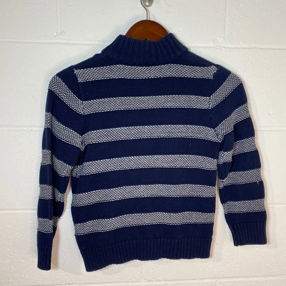 Gymboree Navy Striped Zip up Cardigan Jacket